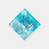 Dreamy Blue Sky Cloud Nine verjaardagsfeestje Servet (Hoek)