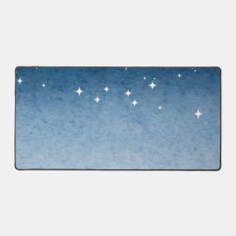 Dreamy Blue Starry Sky Desk Mat