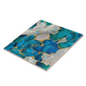 Dreamy Blue, Teal, pearl and Gold Tegeltje (Zijkant)