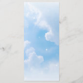 Dreamy Blue We're on Cloud Nine Bridal Shower Menu (Achterkant)