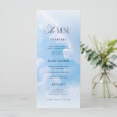 Dreamy Blue We're on Cloud Nine Bridal Shower Menu (Staand voorkant)