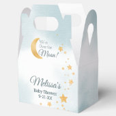 Dreamy Blue We're Over The Moon Boy Baby shower Bedankdoosjes (Geopend)