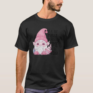Dreamy Blush Christmas Snowman T-shirt