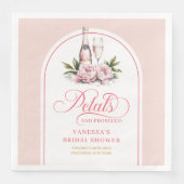 Dreamy Blush Floral Petals and Prosecco Napkins Servet (Voorkant)