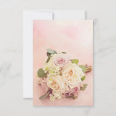 Dreamy Blush Pink Rose and Tulle Romantic Wedding  Kaart (Achterkant)