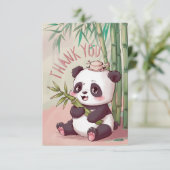 Dreamy Boho Panda Bedankkaart (Staand voorkant)