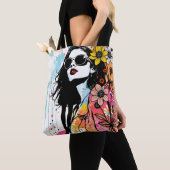 Dreamy Botanical Portrait Art 🦋 Tote Bag (Dichtbij)