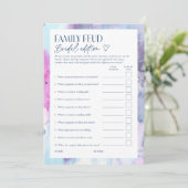 Dreamy Bridal Feud Trivia Shower Game Card Kaart (Staand voorkant)