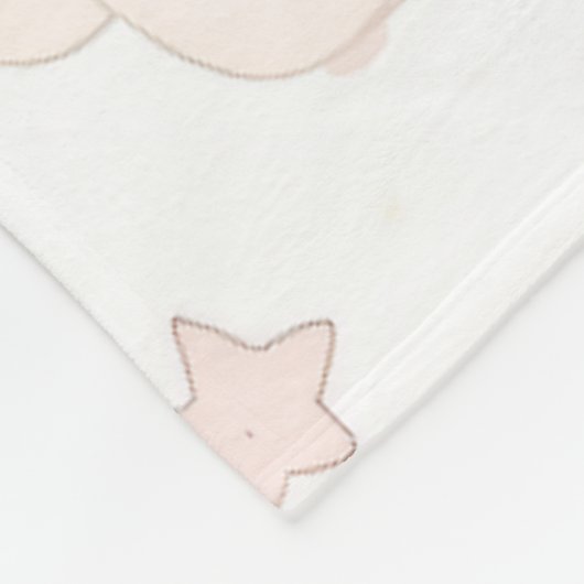 Dreamy Bunny Clouds Baby Blanket | Sleeping Bunny Fleece Deken (Hoek)
