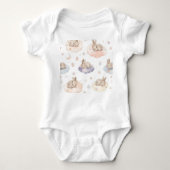 Dreamy Bunny Clouds Baby Bodysuit | Sleeping Bunny (Voorkant)