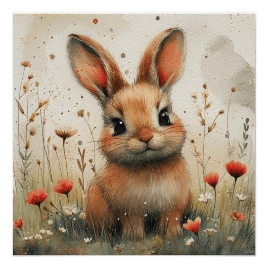 Dreamy Bunny: Een beetje van Whimsy Bunny Perfect Poster (Voorkant)