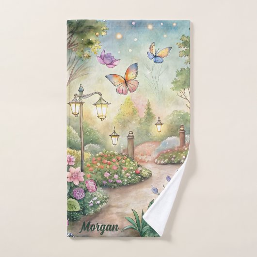 Dreamy Butterfly Garden Path - Betoverde tuin Bad Handdoek (Handdoek)