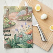 Dreamy Butterfly Garden Path - Betoverde tuin Theedoek (Quarter Fold)