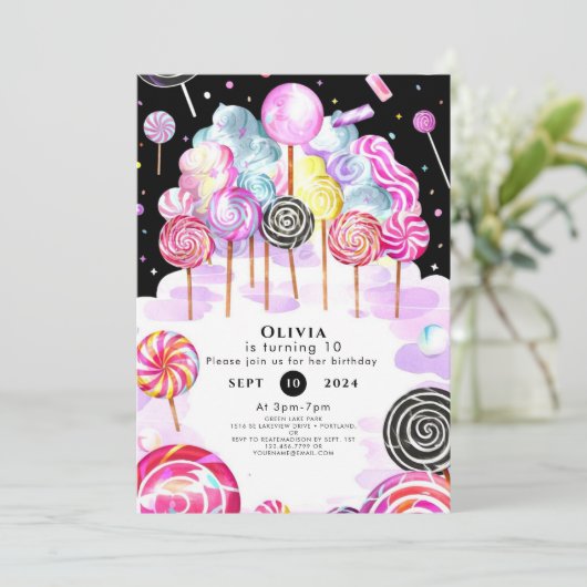 Dreamy Candyland Verjaardag Kaart (Staand voorkant)