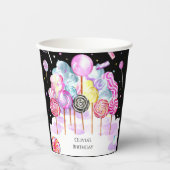 Dreamy Candyland Verjaardag Papieren Bekers (Voorkant)