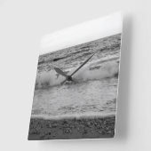 Dreamy Capri Ocean Sunset View 1 - BW Vierkante Klok (Hoek)