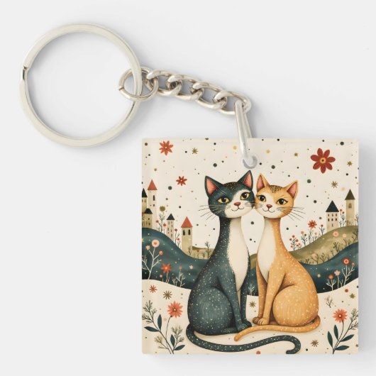 Dreamy Cats Sleutelhanger (Voorkant)