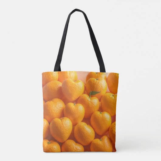 Dreamy Citrus Heart Tote Bag (Achterkant)
