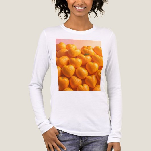 Dreamy Citrus Heart Tri-Blend Shirt (Voorkant volledig)