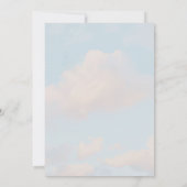 Dreamy Cloud 9 Sunny Modern Elegant Vrijgezellenfe Kaart (Achterkant)