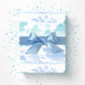 Dreamy Cloud Bands in Blue and Aqua Cadeaupapier