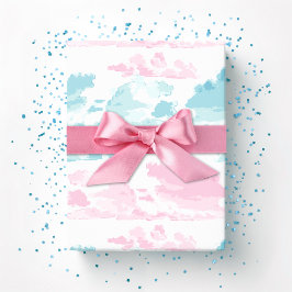 Dreamy Cloud Bands in Pink and Aqua Cadeaupapier