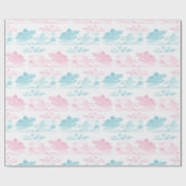 Dreamy Cloud Bands in Pink and Aqua Cadeaupapier (Vlak)