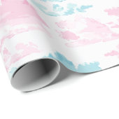Dreamy Cloud Bands in Pink and Aqua Cadeaupapier (Rol Hoek)