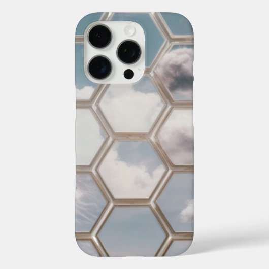 Dreamy Cloud Hexagon Pattern – iPhone 16 Pro-Hoesj Case-Mate iPhone Case (Achterkant)