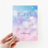 Dreamy Cloud Nine Meisje Baby shower Bedankkaart