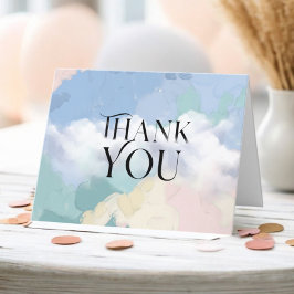 Dreamy Cloud Nine Pastel Baby shower Bedankkaart