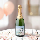 Dreamy Cloud Nine Pastel Baby shower Sparkling Wijnetiket