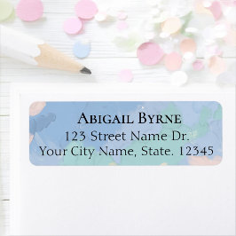 Dreamy Cloud Nine Pastel Baby shower Terug Etiket