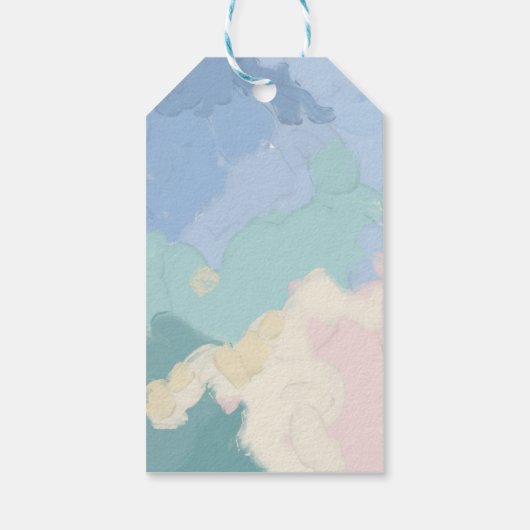 Dreamy Cloud Nine Pastel Bedankt Cadeaulabel (Achterkant)
