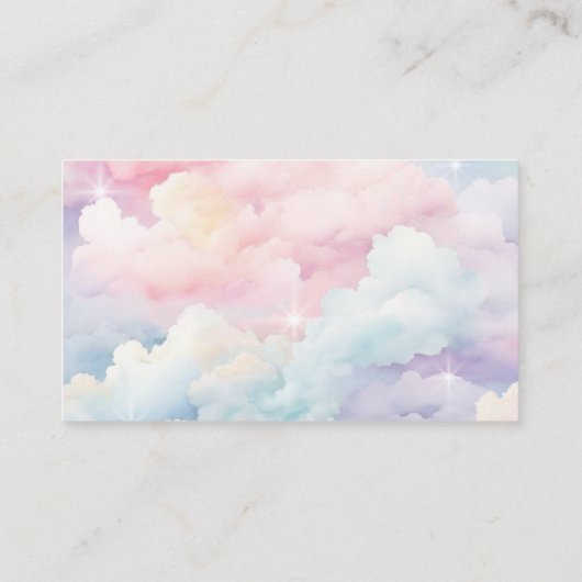 Dreamy Cloud Nine Recept Vrijgezellenfeest Informatiekaartje (Achterkant)