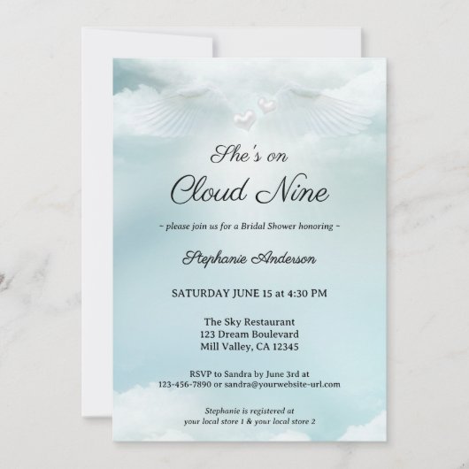 Dreamy Cloud Nine Vrijgezellenfeest Kaart (Voorkant)