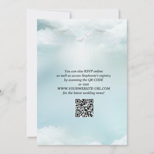 Dreamy Cloud Nine Vrijgezellenfeest Kaart (Achterkant)