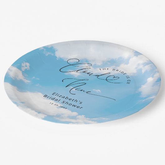 Dreamy Cloud Nine Vrijgezellenfeest Papieren Bordje (Gekanteld)