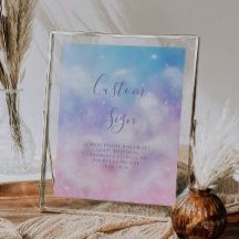 Dreamy Cloud Vrijgezellenfeest Aangepast bord