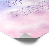 Dreamy Cloud Vrijgezellenfeest Aangepast bord Poster (Hoek)