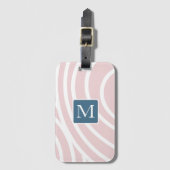 Dreamy Clouds Blush Monogram Bagagelabel (Voorkant (verticaal))