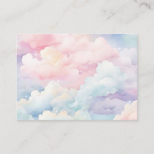 Dreamy Clouds boeken voor Baby Baby shower Informatiekaartje (Achterkant)