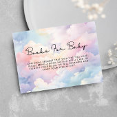 Dreamy Clouds boeken voor Baby Baby shower Informatiekaartje