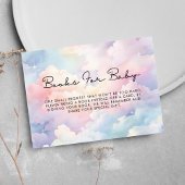 Dreamy Clouds boeken voor Baby Baby shower Informatiekaartje