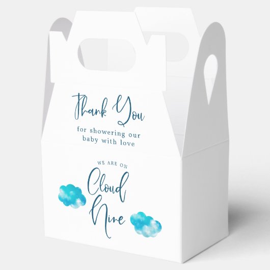 Dreamy Clouds Boy Baby shower Bedankdoosjes (Geopend)