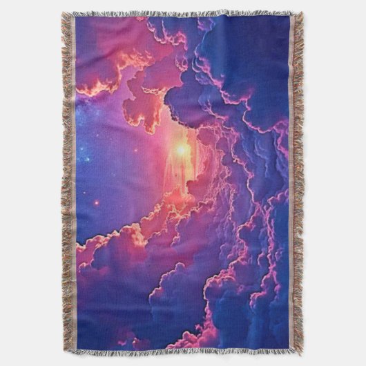 Dreamy Clouds: Celestial Sunset Magic Art Deken (Voorkant Verticaal)