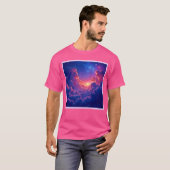 Dreamy Clouds: Celestial Sunset Magic Art T-shirt (Voorkant volledig)