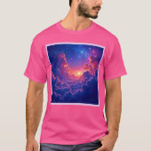 Dreamy Clouds: Celestial Sunset Magic Art T-shirt (Voorkant)