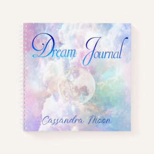 Dreamy Clouds en Stars Dream Journal gepersonalise Notitieboek