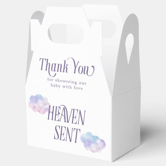 Dreamy Clouds Heaven Send Girl Baby shower Bedankdoosjes (Geopend)